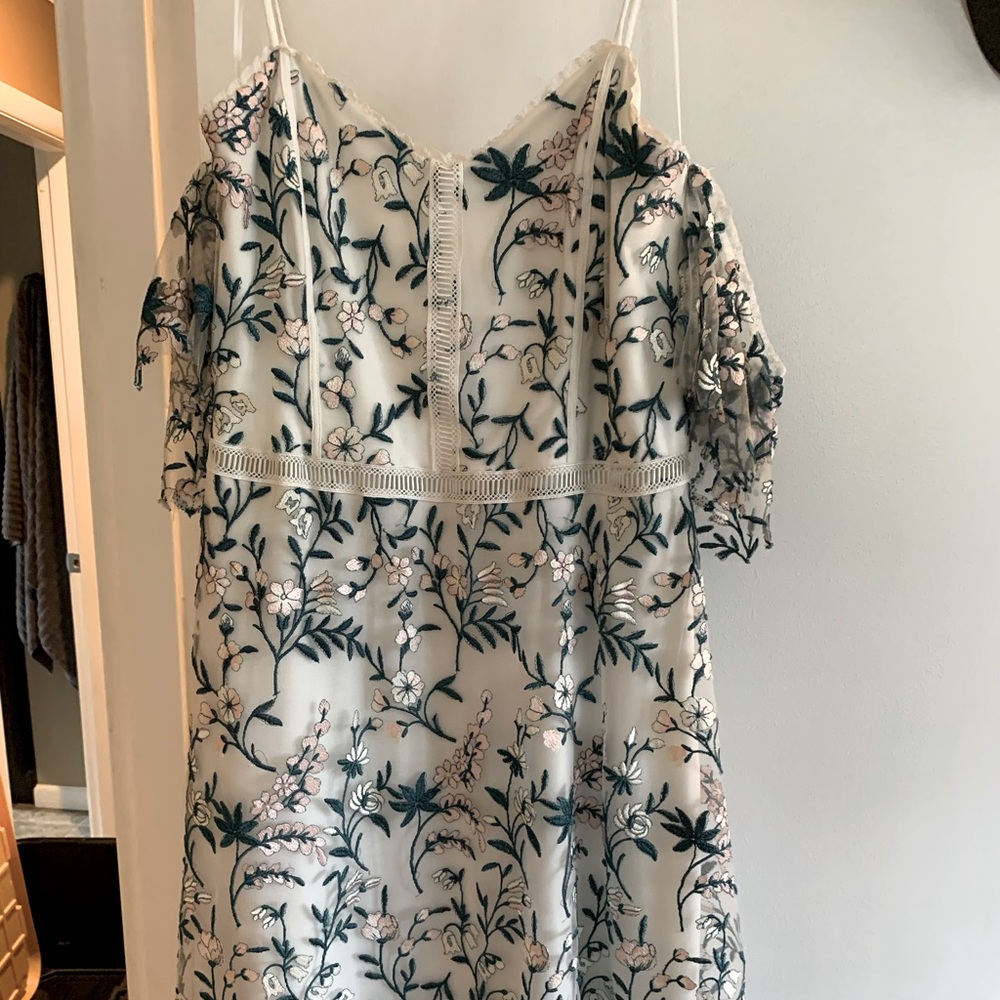 Off the shoulder dress, perfect for bridal events